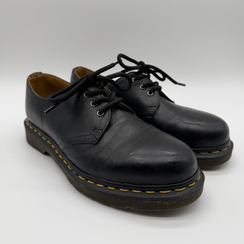 Dr. Martens 1461 Black Leather Oxfords 3-Eye Shoes Women's 6 Men's 5 Worn Docs
